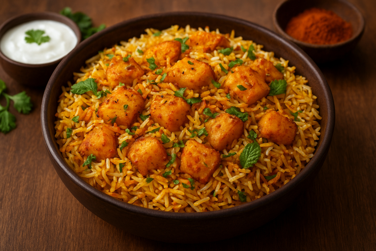 teekhi aloo biryani recipe