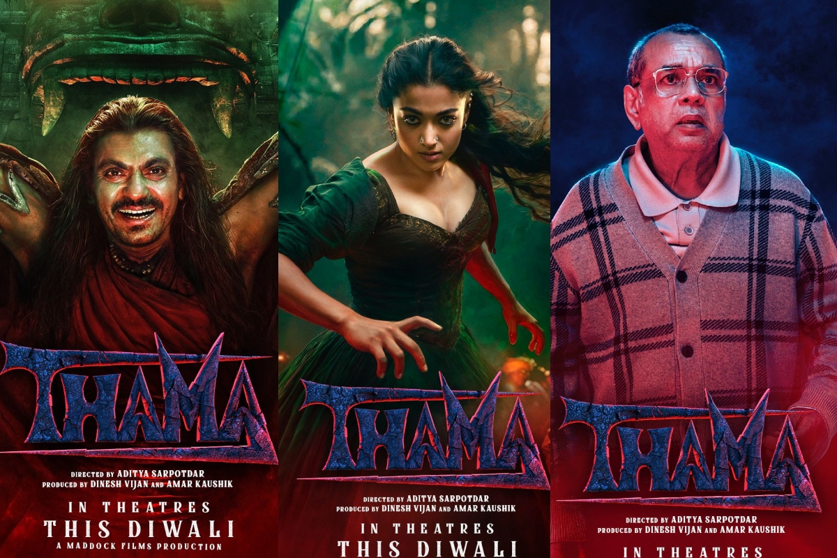 Thama star cast look out,थामा