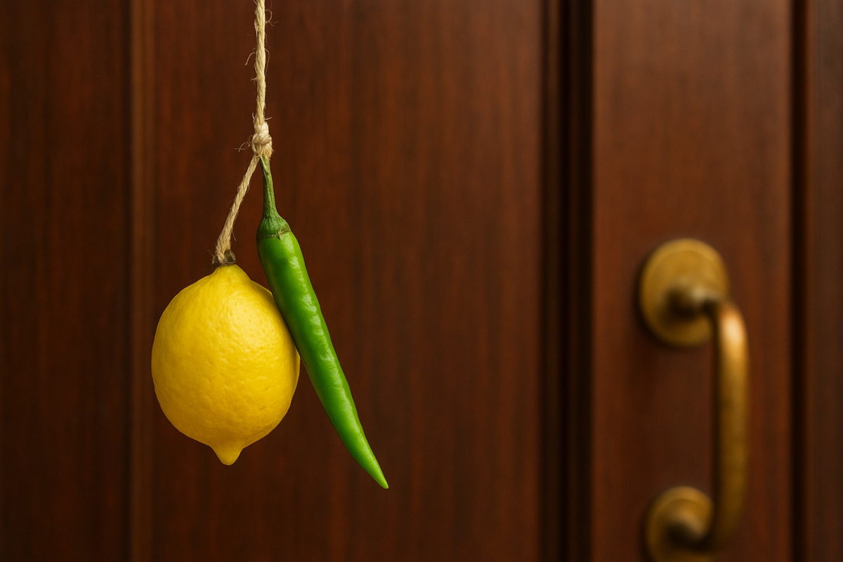ઘરના દરવાજા પાર લીંબુ અને મરચાં કેમ લટકાવવામાં આવે છે? જાણો ધાર્મિક અને વૈજ્ઞાનિક કારણો 2 Vastu Tips