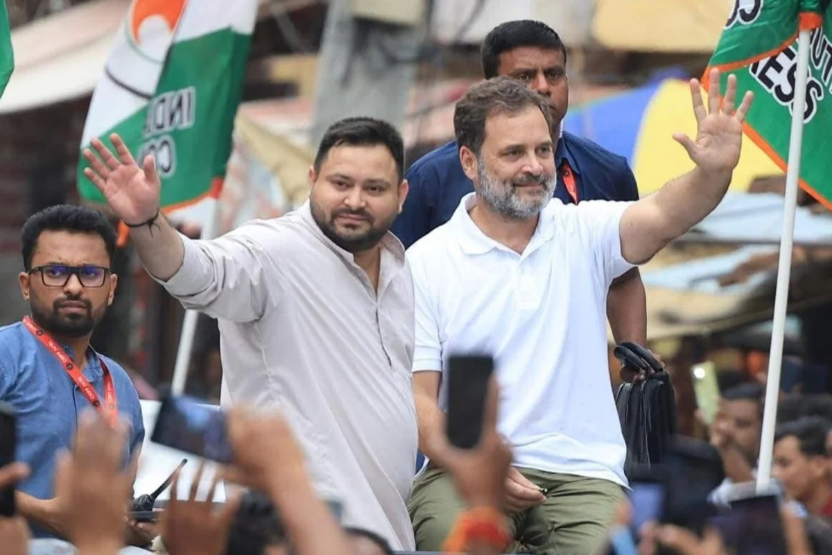 voter adhikar yatra rahul gandhi and tejashwi yadav news