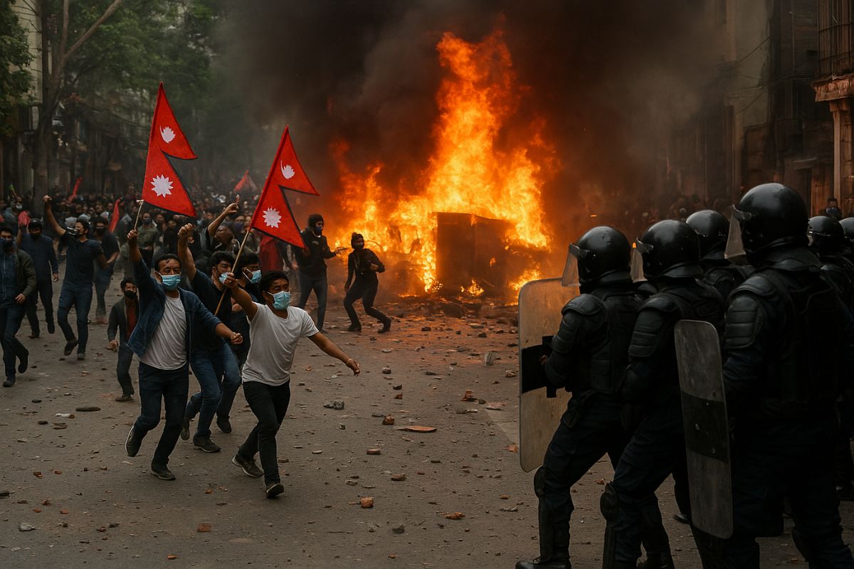AI IMAGE OF Nepal Violence