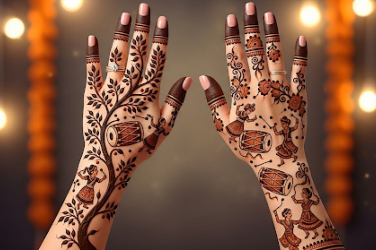 Ai Karma Puja Mehndi Design