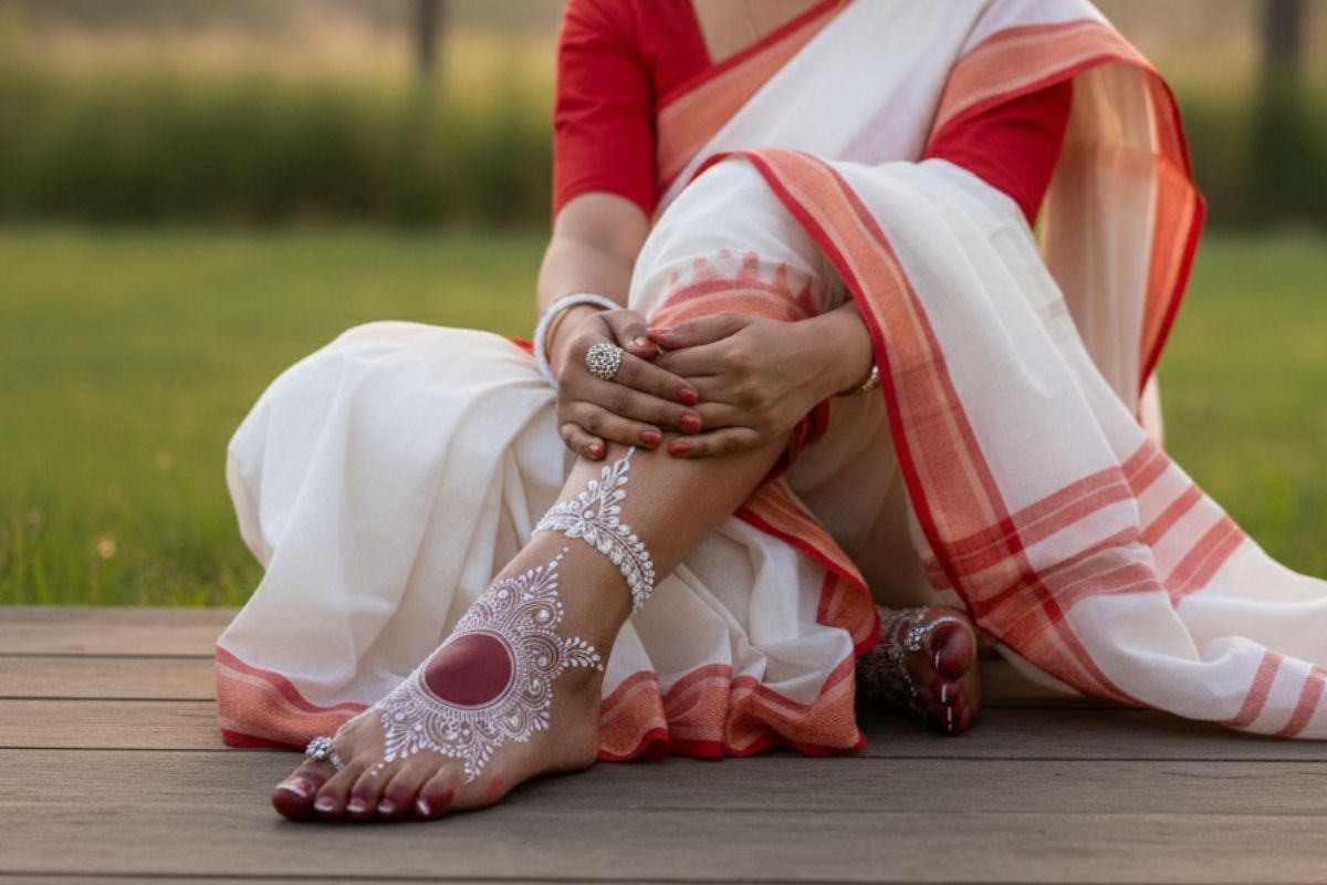 Aaltaa Kumkum Mehndi Design For Leg