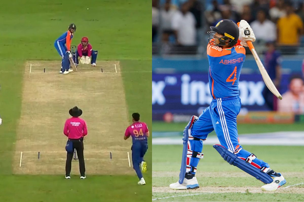 Abhishek Sharma hits 1st ball six