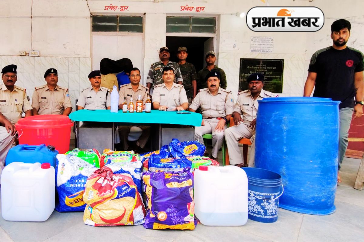 Action Against Illicit Liquor Chandil Seraikela Kharsawan