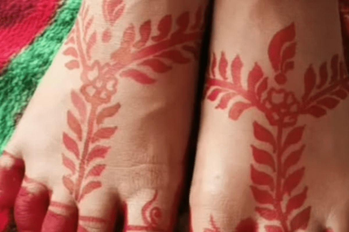 Alta Design For Kanya Pujan