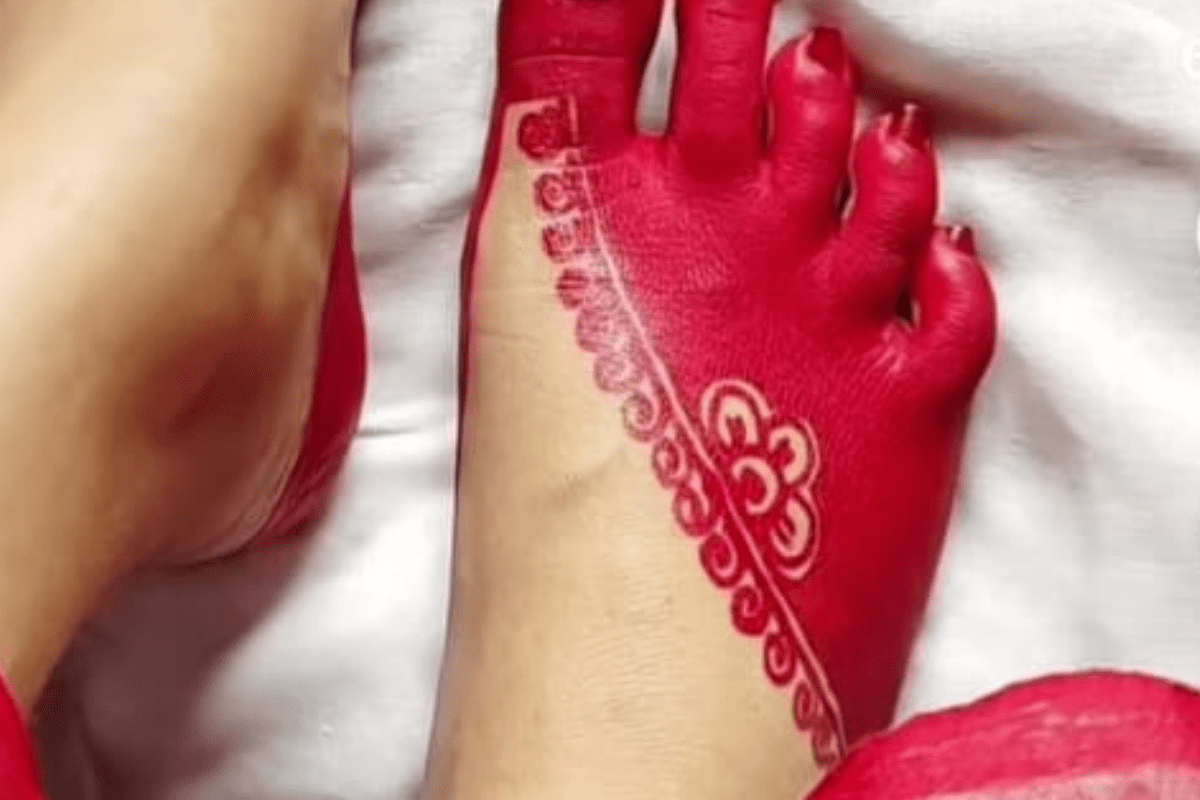 Alta Design For Kanya Pujan 