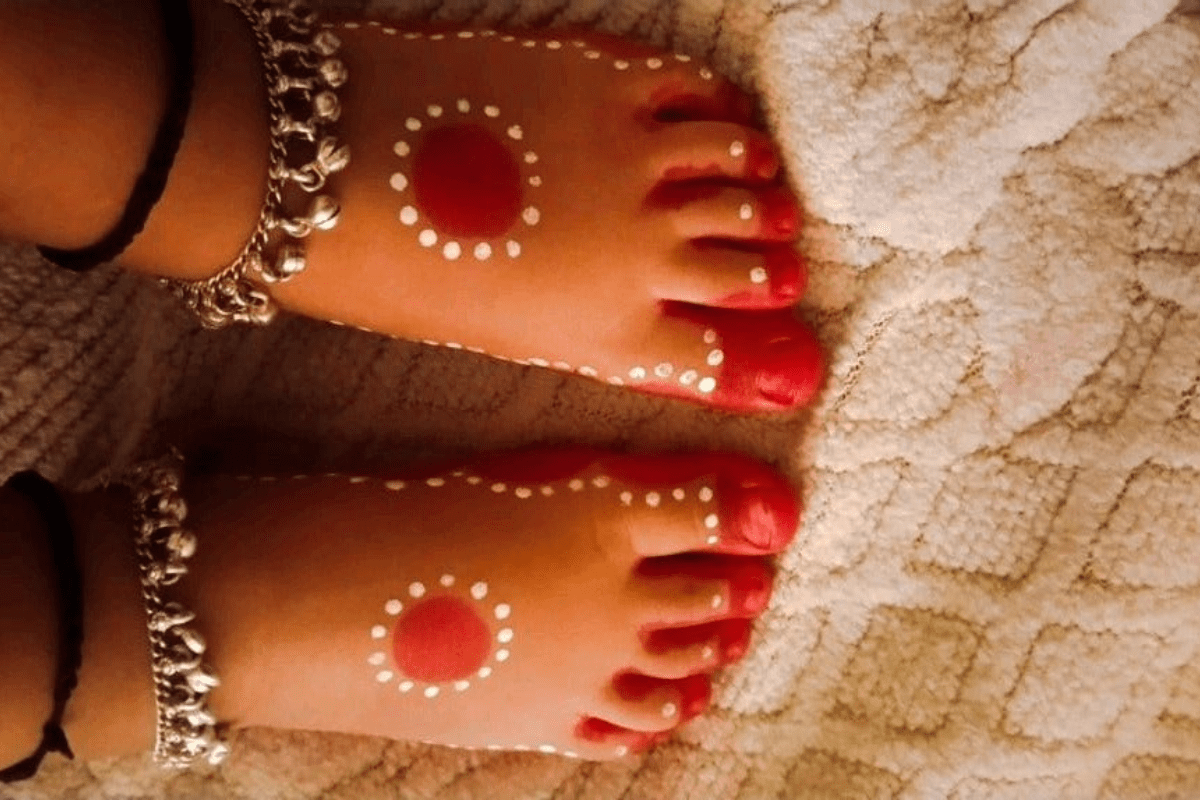 Alta Design For Kanya Pujan