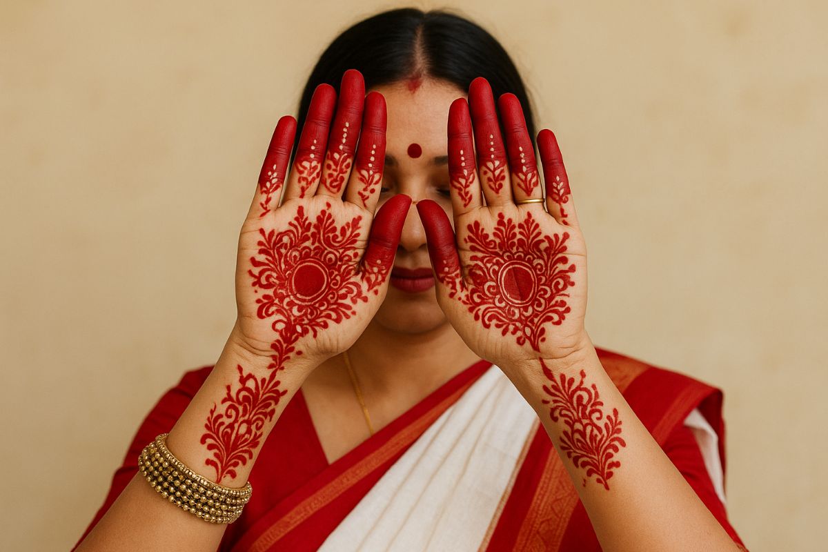 Alta Mehndi Design for Navratri