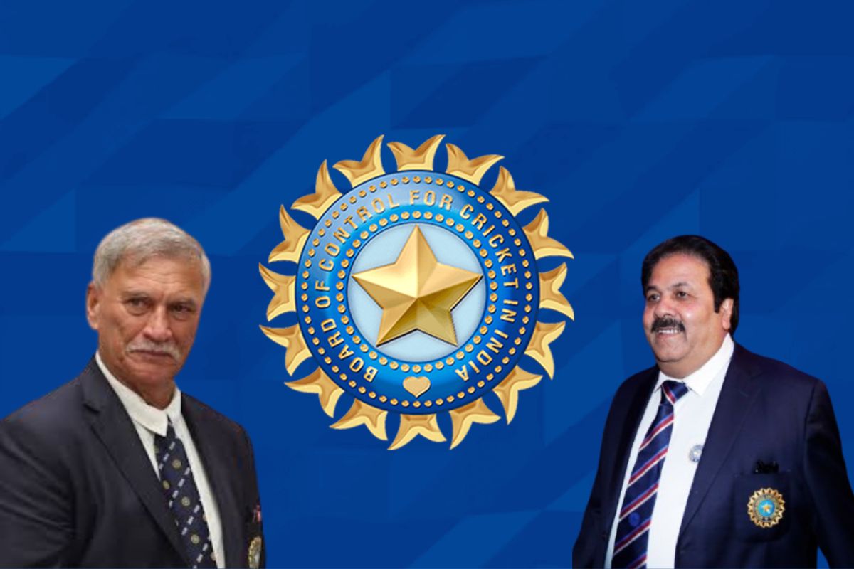 BCCI Logo, Roger Binny and Rajeev Shukla