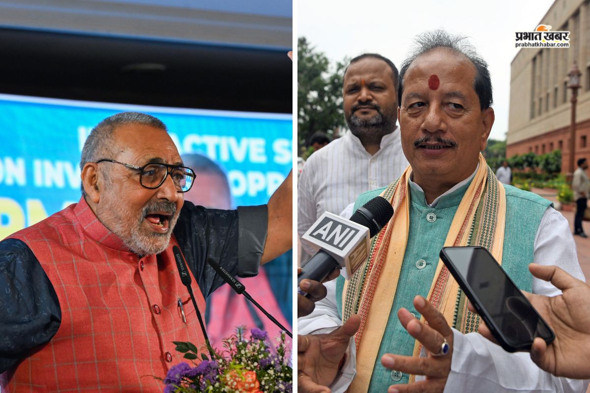 Bihar Deputy CM Vijay Kumar Sinha and Union Minister Giriraj Singh on LoP Rahul Gandhi