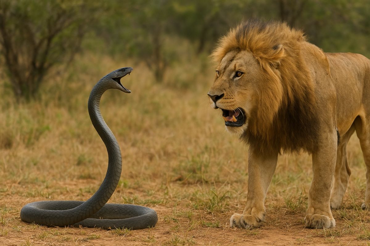 Black Mamba and Lion
