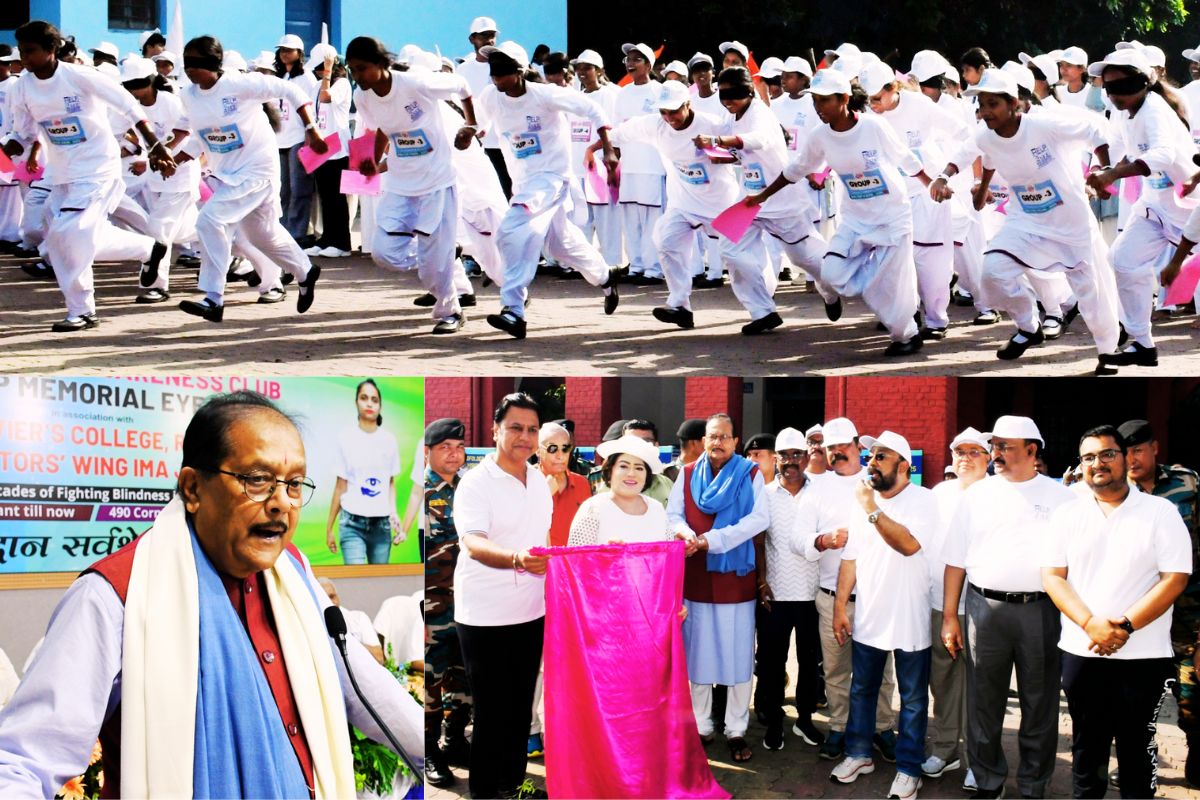 Blind Folded Run For Vision Ranchi Jharkhand