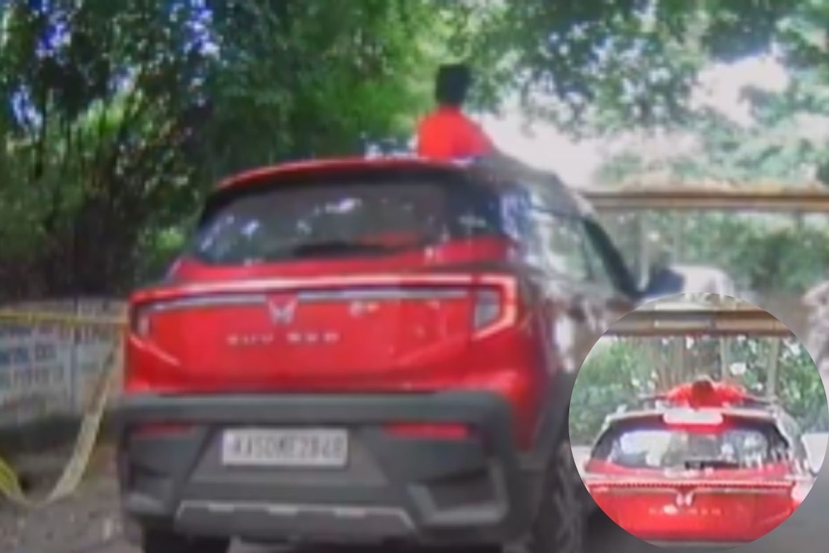 Child hits his head from overhead barrier Viral Video