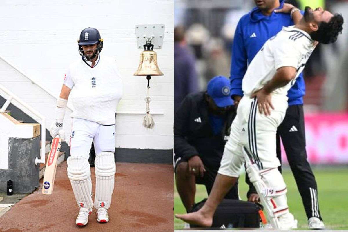 Chris Woakes and Rishabh Pant in test Match