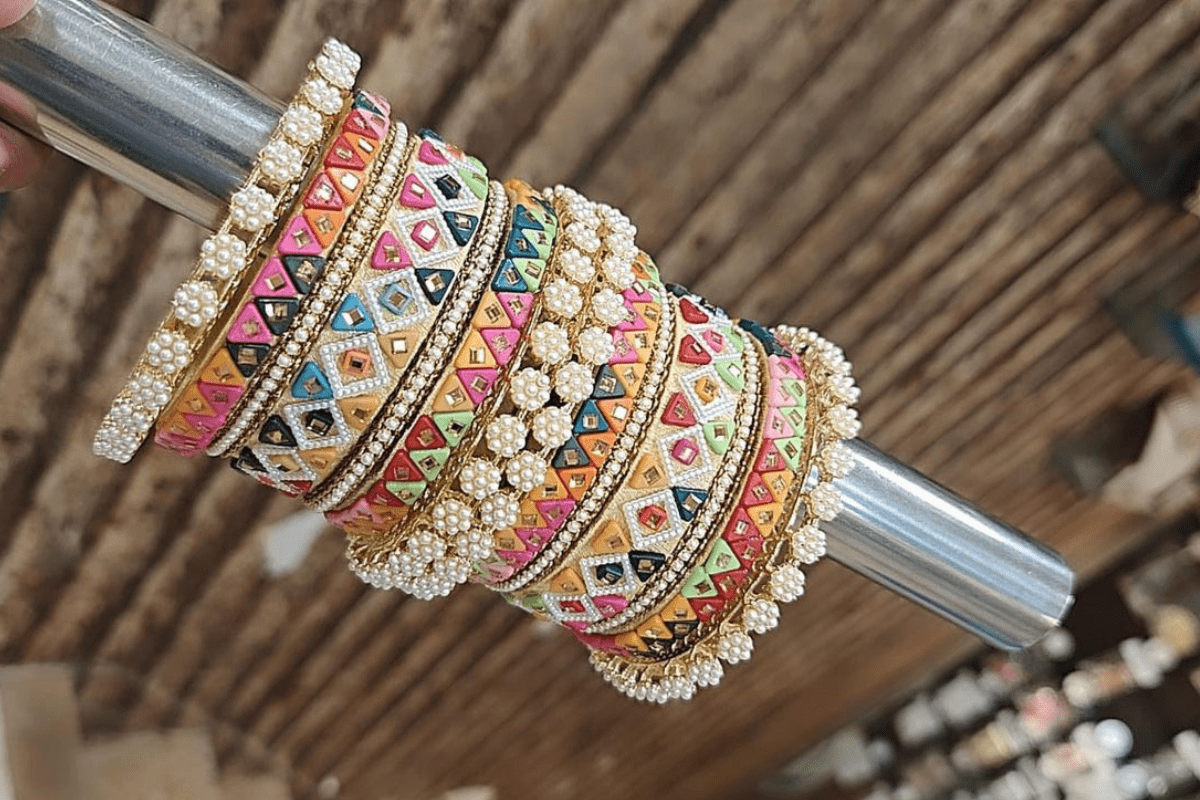 Colorful Bangles For Garba