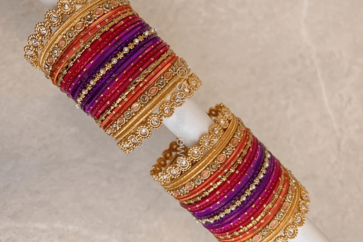 Colorful Bangles For Garba