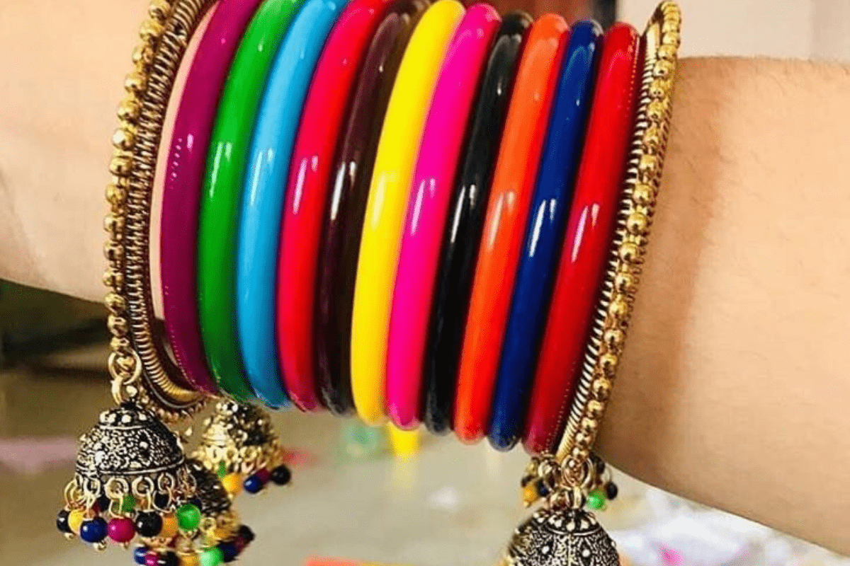 Colorful Bangles For Garba