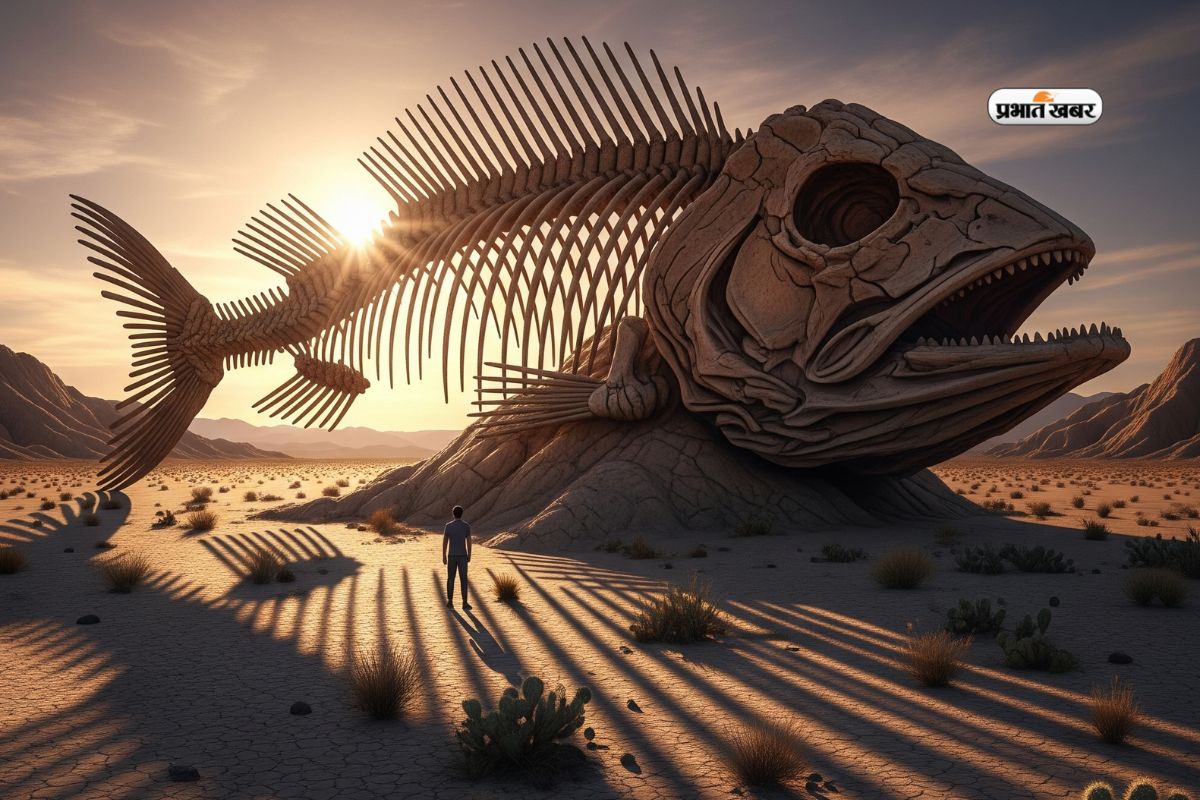 Desert Fish Rock Alula Saudi Arabia Ai Generated Image