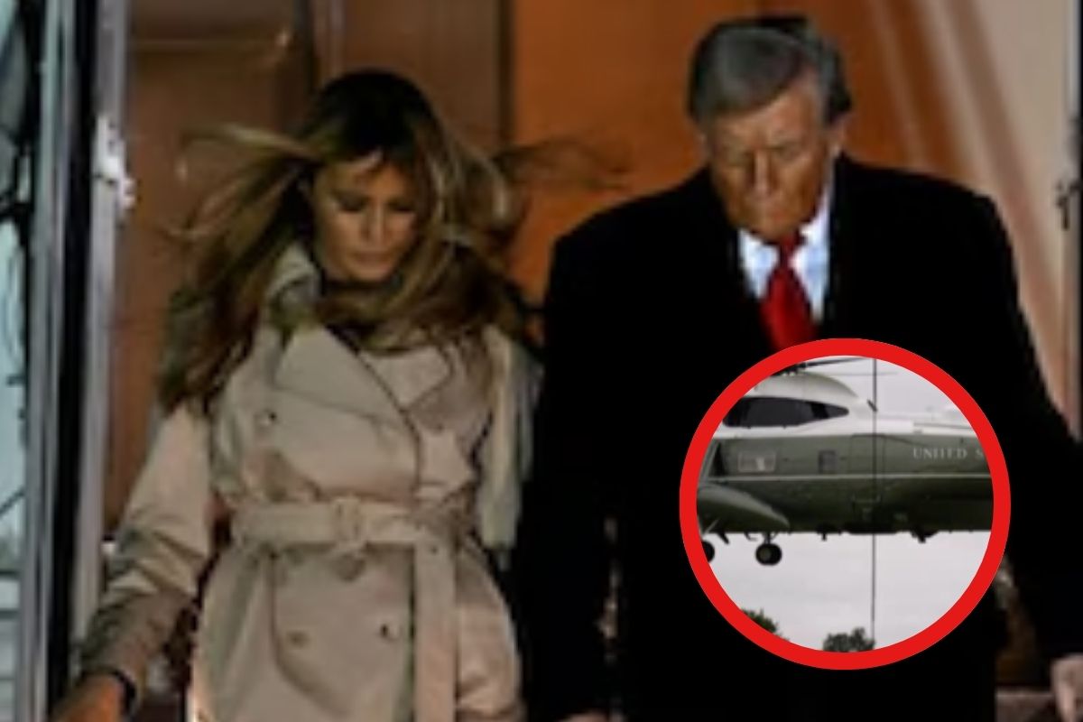 Donald trump switches helicopter