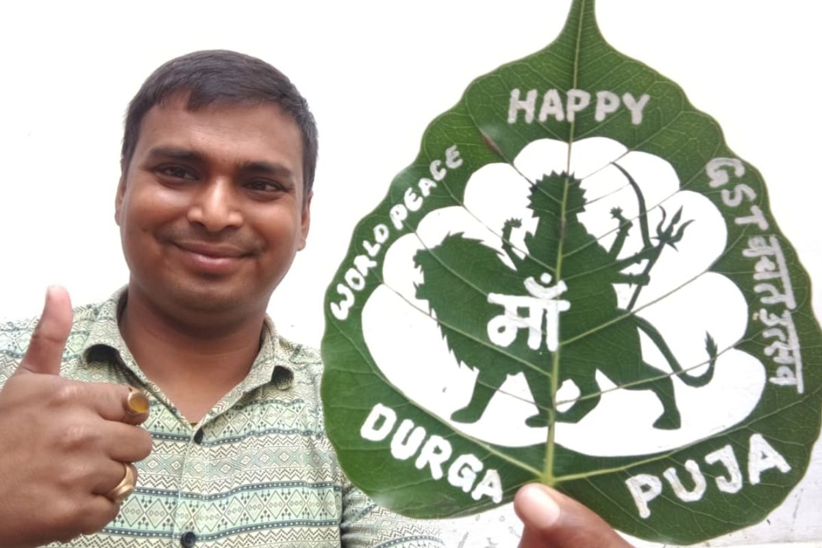 Durga Puja 2025 Famous artist creates Durga Maa artwork message to celebrate GST saving festival