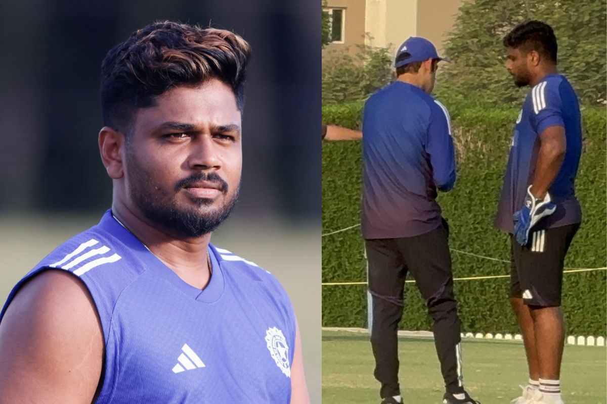 Asia Cup 2025- Gautam Gambhir and Sanju Samson in practice session