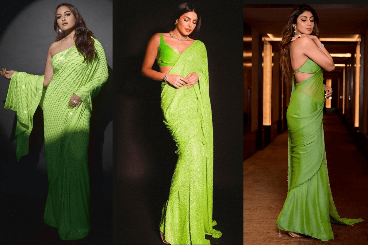 Bollywood Inspired Green Saree look