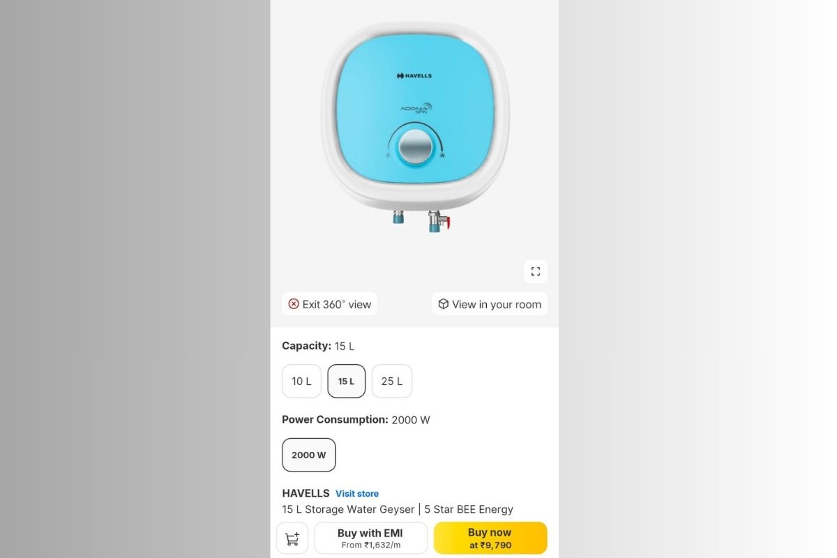Havells Geyser Flipkart Price