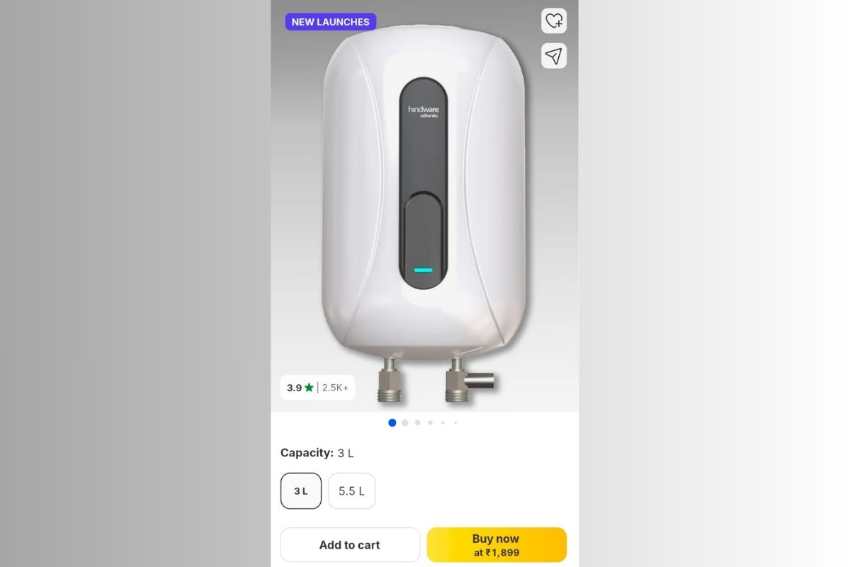 Hindware Geyser Flipkart Price