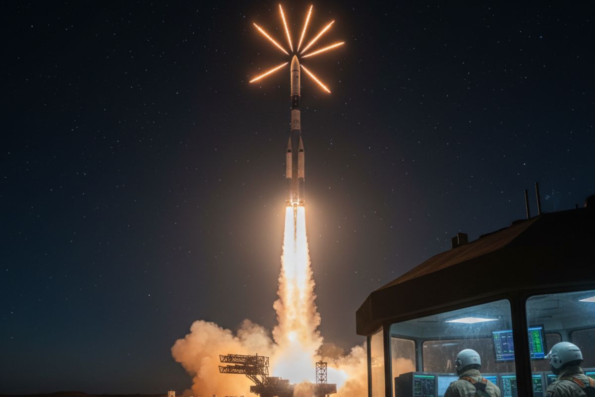 India Agni-5 MIRV Missile Test / Ai Genrated Image