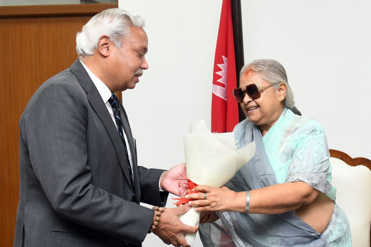 Indian Amb Naveen Srivastava and Sushil Karki