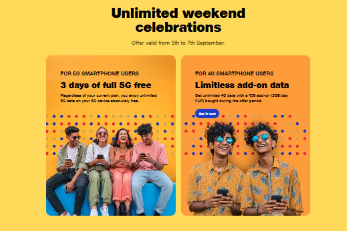 Jio Anniversary Weekend Offer