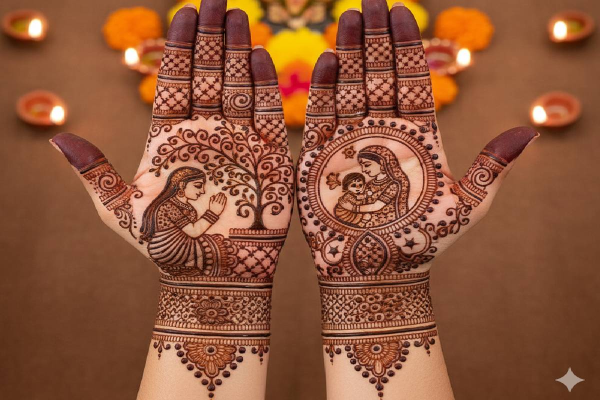 Jitiya Vrat Mehndi Design