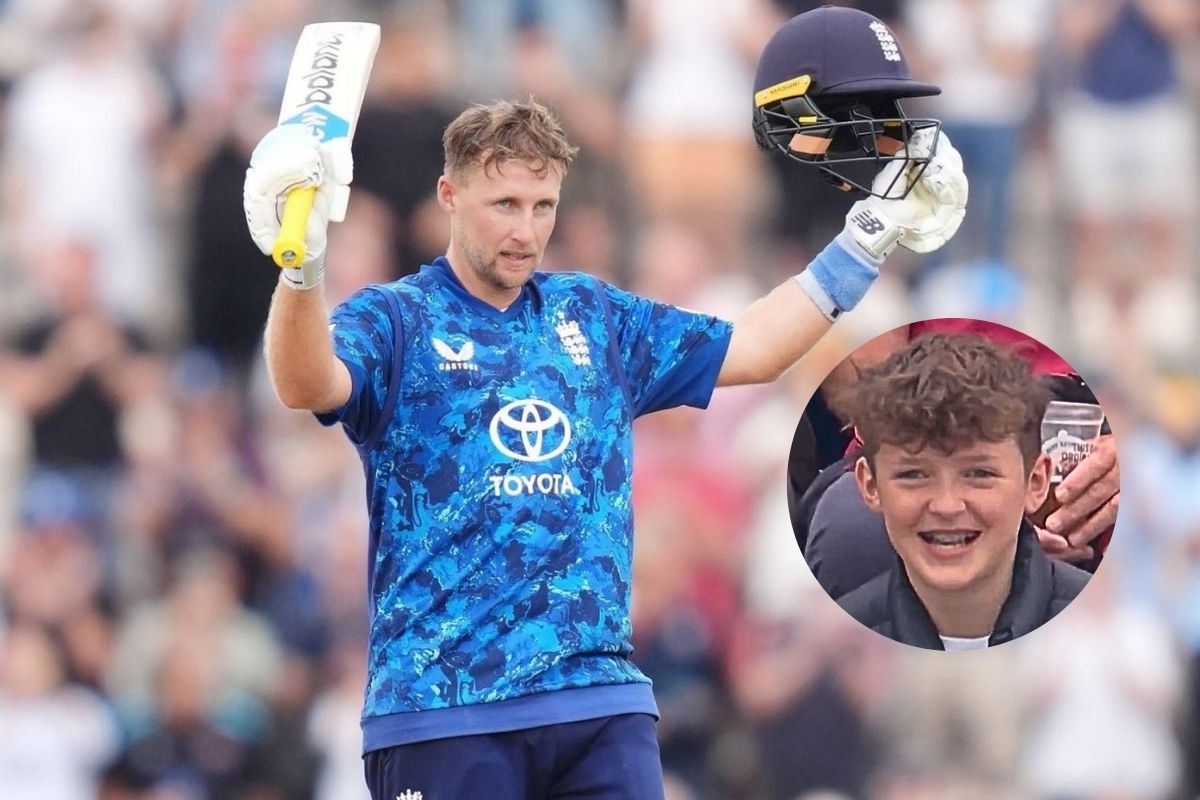 Joe Root Gifts his gloves to kid