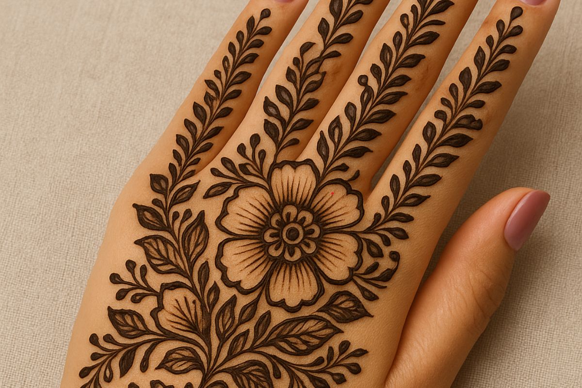 Karwa Chauth Floral Mehndi Patterns