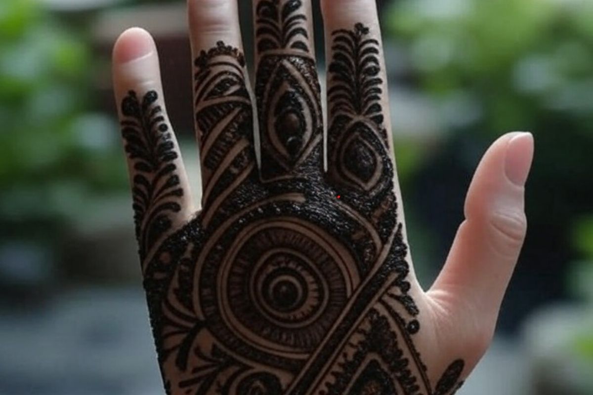 Karwa Chauth Modern Geometric Mehndi