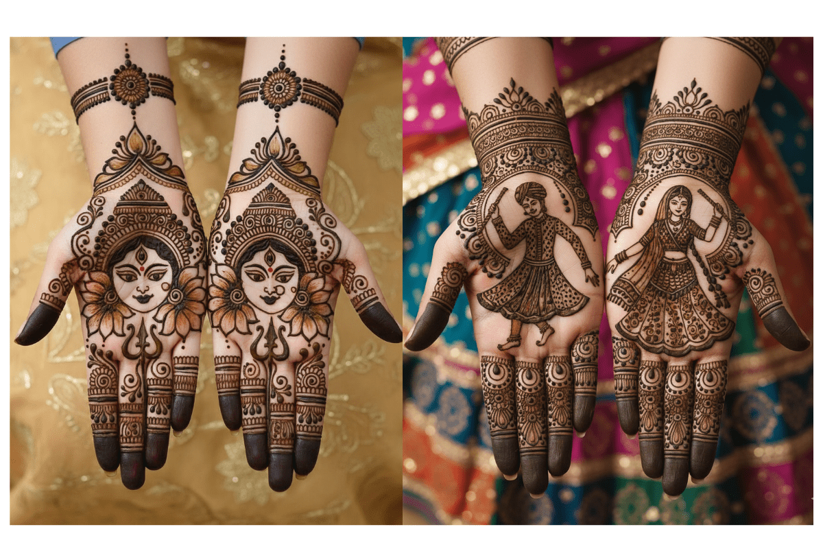 Latest Durga Puja Mehndi Design