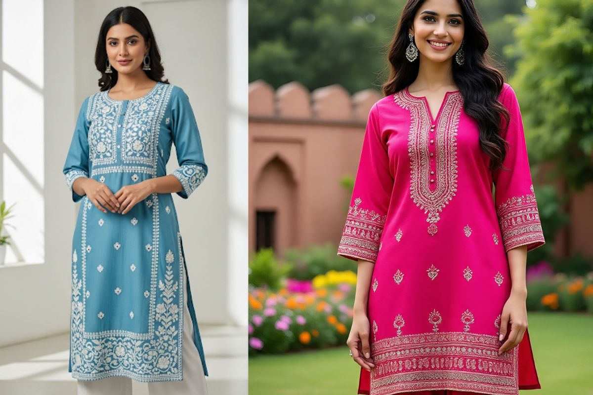Latest Kurti Designs: सिंपल से लेकर स्टाइलिश, ये है ट्रेंडी लेटेस्ट कुर्ती डिजाइन 6 Stylish Latest Kurti Designs (Ai Image)