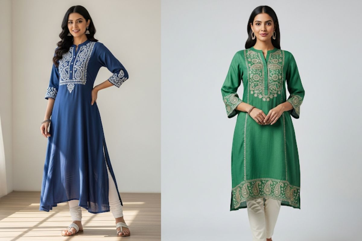 Latest Kurti Designs: सिंपल से लेकर स्टाइलिश, ये है ट्रेंडी लेटेस्ट कुर्ती डिजाइन 9 Straight Cut Kurti Designs (Ai Image)