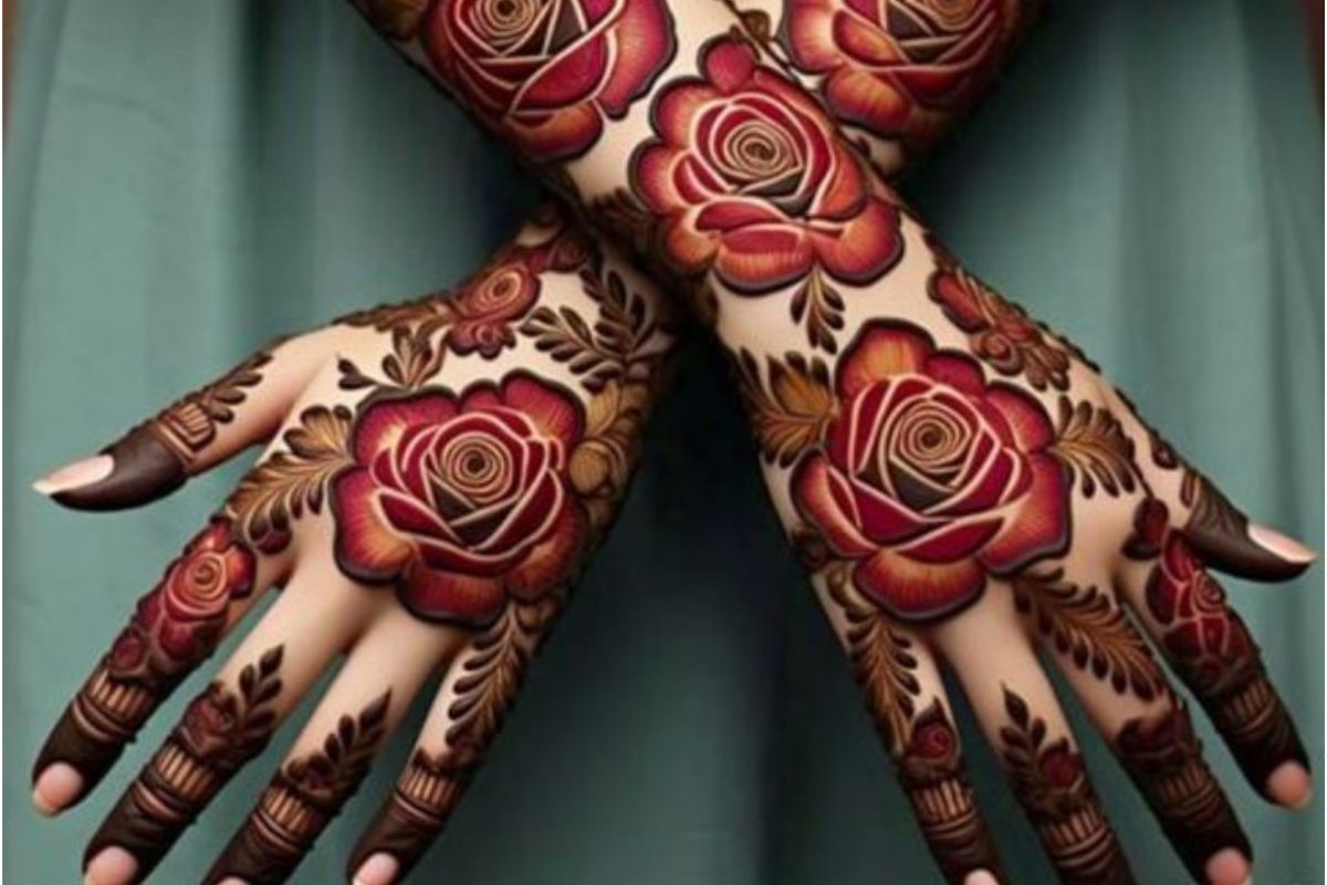 Latest Onam Mehndi Design 3