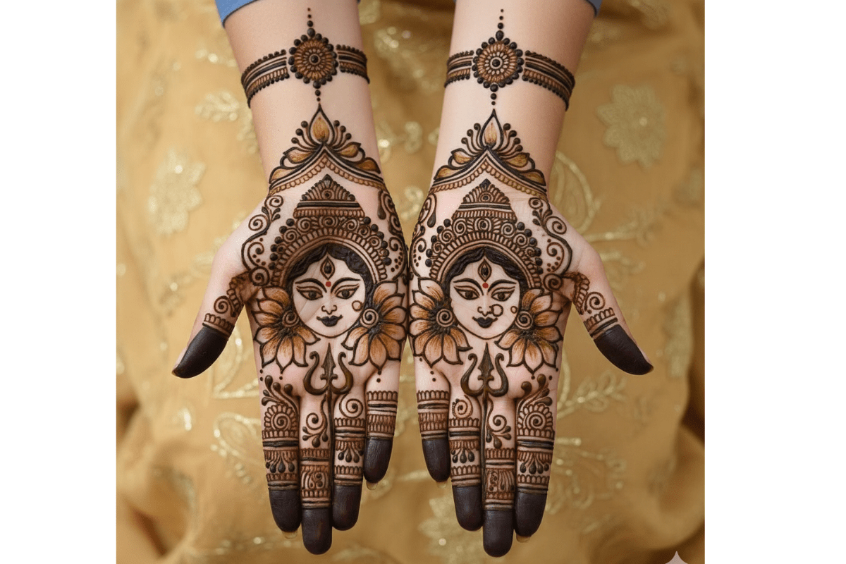 Maa Durga Mehndi Design