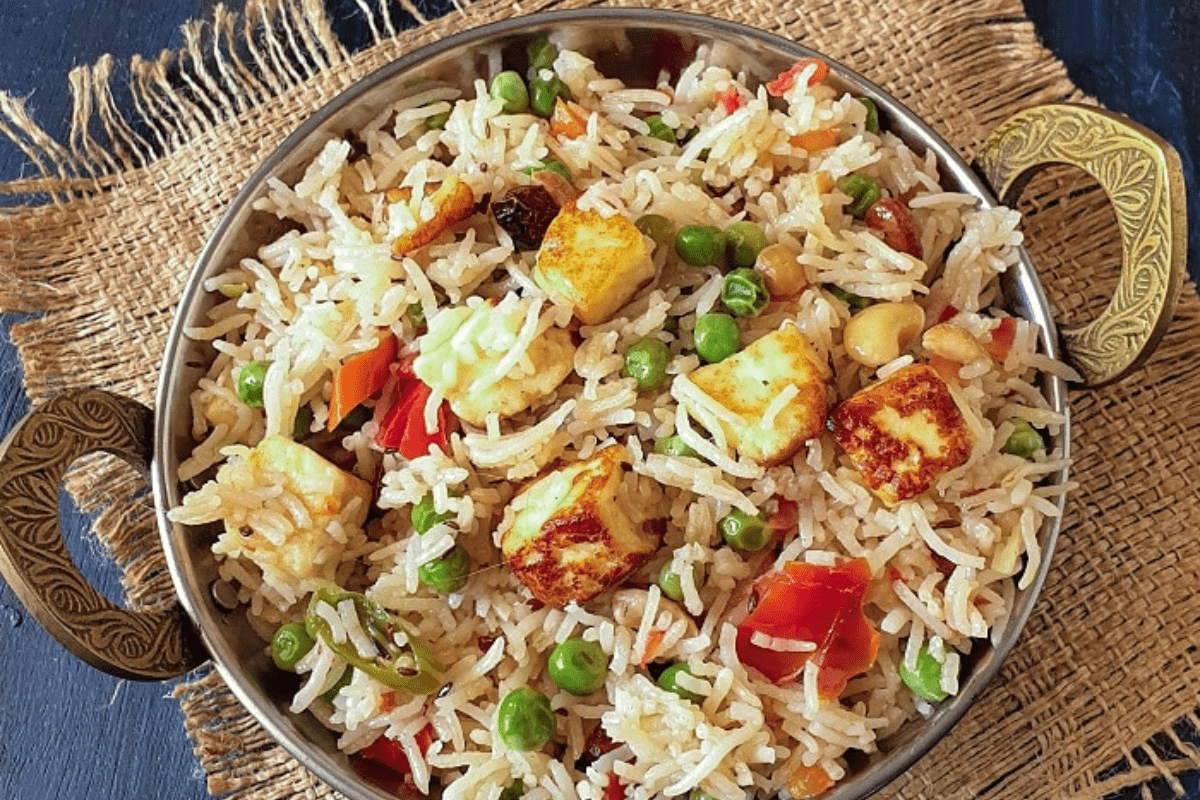 Matar Paneer Pulao Recipe