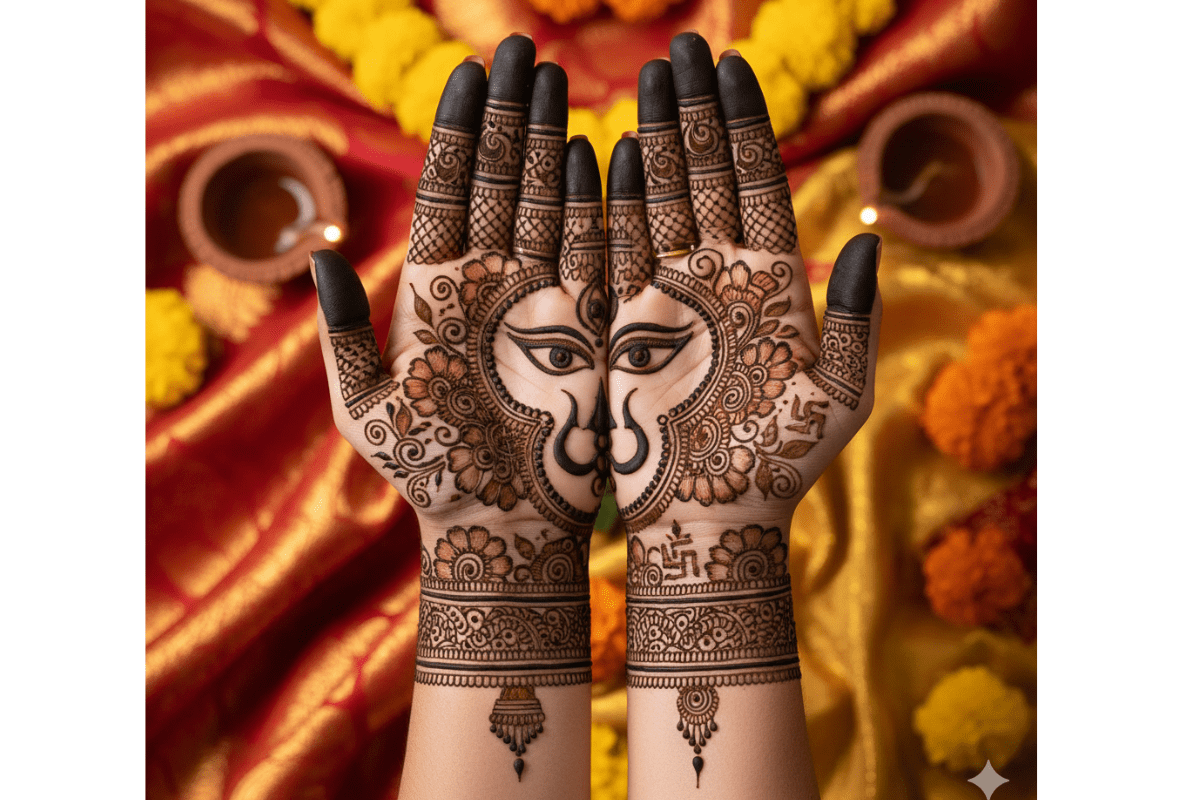 Mehndi Design For Navratri Garba