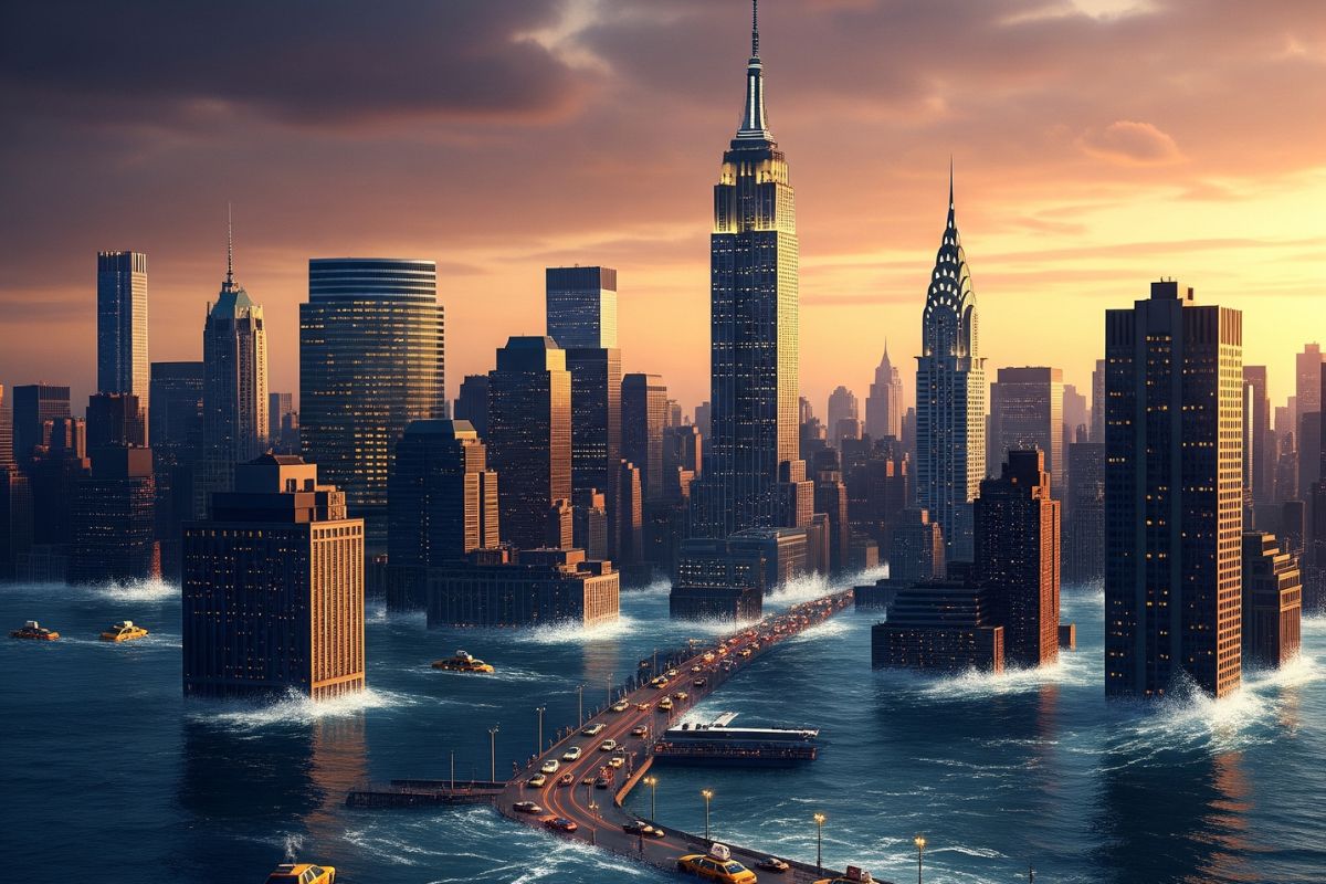 Nasa Warning Sinking Cities US Flood Threat/ Ai Generated Image