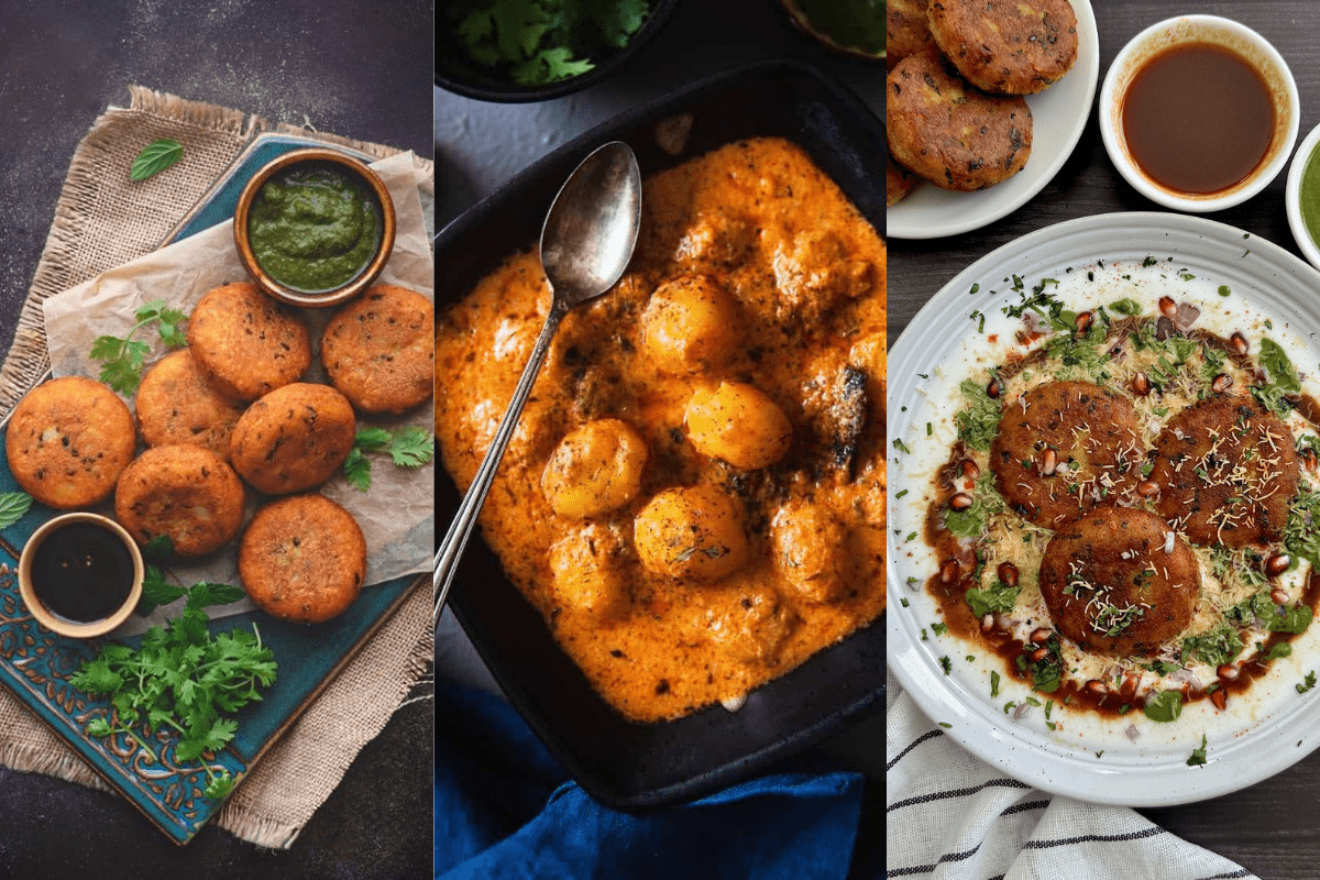 Navratri Aloo recipe - Aloo tikki, Aloo chaat, Dahi Aloo