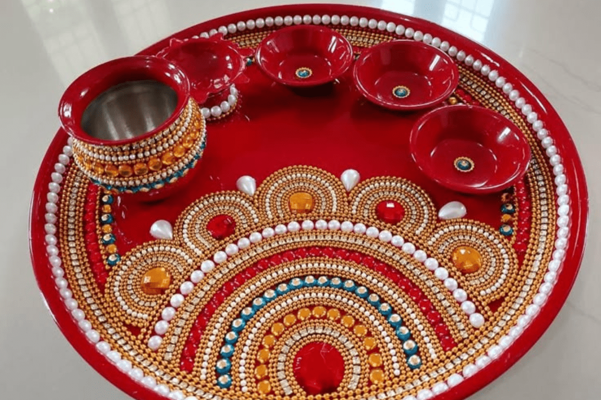 Navratri Thali Decoration And Ideas