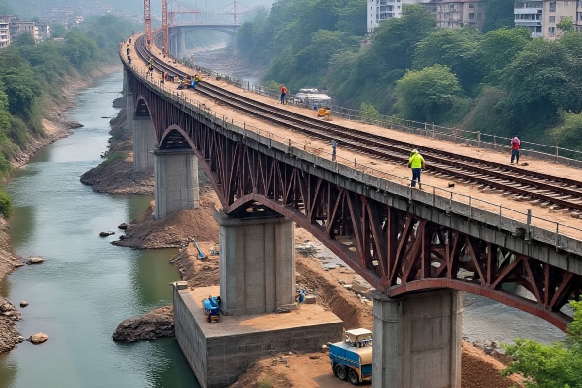 New Rail Bridge Bihar built over Bagmati River connect three districts