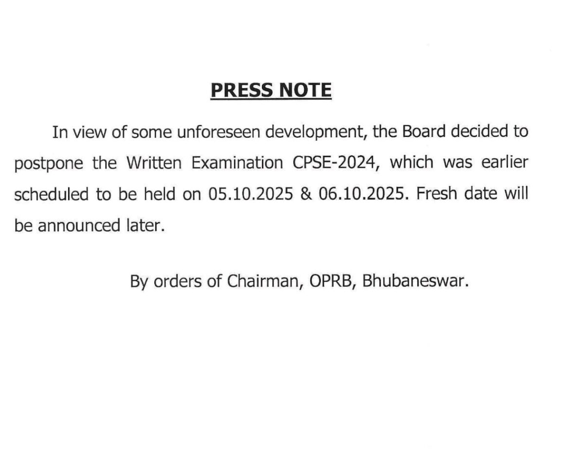Odisha Police SI Exam 2025