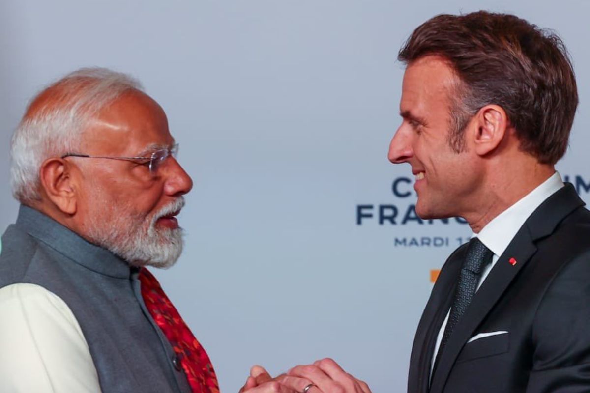 PM Modi and Emmanuel Macron