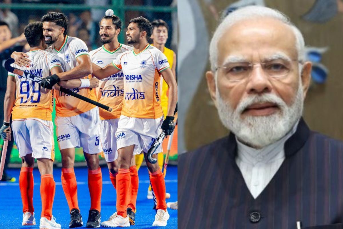 PM Narendra Modi and India Hockey Team